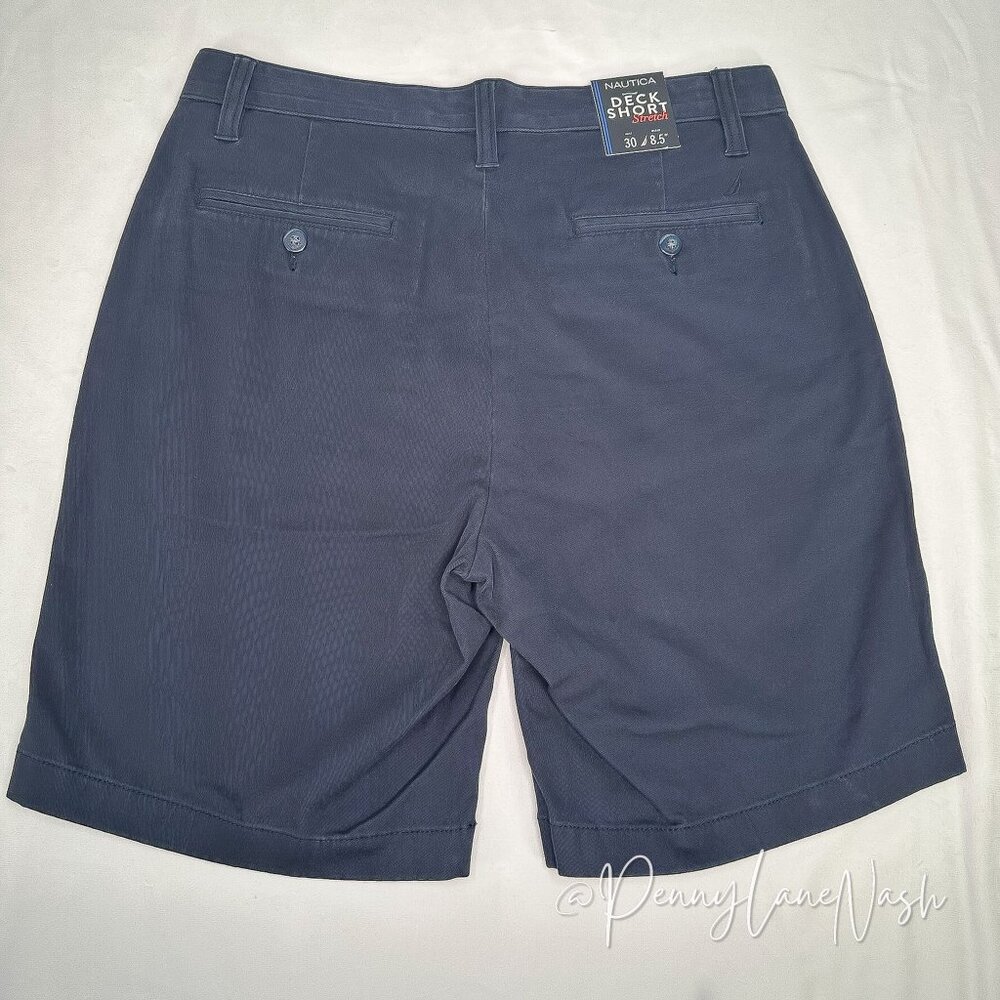 NWT Nautica Stretch 8.5" Deck Shorts Size 30 Navy - Picture 6 of 13